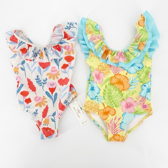 2 One Piece Ruffle Butts and Angel Season NEW - Picture 1 of 6